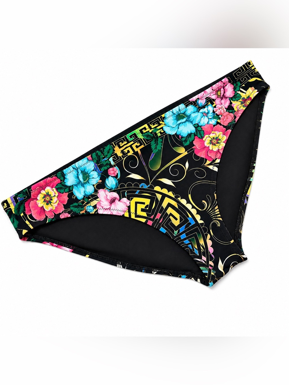 Johnny Was swim bikini bottom peace floral hipster vibrant beach pool boho med